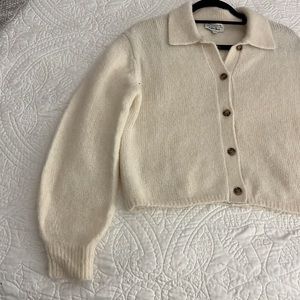 & Other Stories Wool Alpaca Blend Collar Cardigan